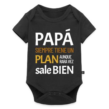 Papa a toujours un plan - Body à manches courtes Premium Bébé - noir - Devant