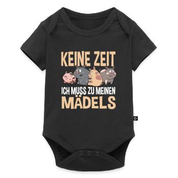 Pas le temps, je dois aller chez ma fermière - Body à manches courtes Premium Bébé - noir - Devant