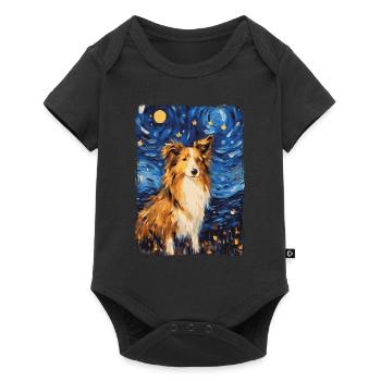 Berger Shetland Nuit étoilée - Body à manches courtes Premium Bébé - noir - Devant