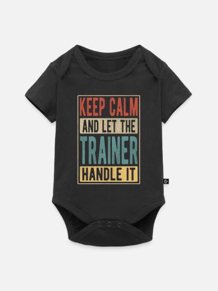 Trainer Retro Geschenk - Baby Premium Kurzarmbody - Schwarz