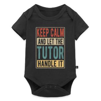 Tutor Retro Geschenk - Baby Premium Kurzarmbody - Schwarz - Vorne