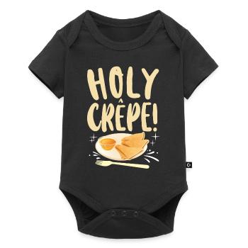 Pancake Lover Kids Pun Holy Crepe - Baby Premium short-sleeve bodysuit - black - Front