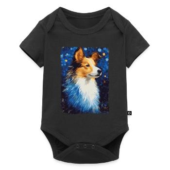 Berger Shetland Nuit étoilée - Body à manches courtes Premium Bébé - noir - Devant