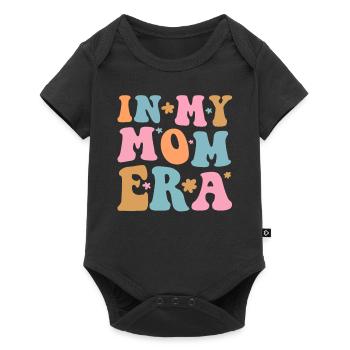 In My Mom Era Funny Retro Groovy Mother's day - Baby Premium short-sleeve bodysuit - black - Front