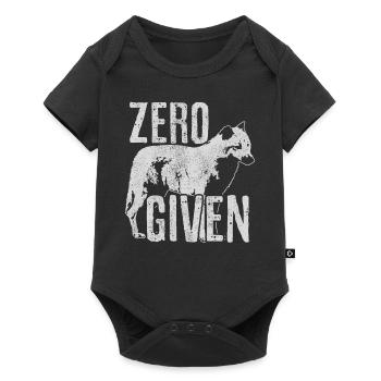 Fuchs Zero Fox Given Lustig - Baby Premium Kurzarmbody - Schwarz - Vorne