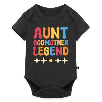 Aunt Godmother Legend Erzieher - Baby Premium Kurzarmbody - Schwarz - Vorne