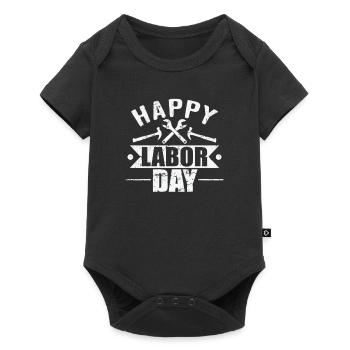 Happy Labor Day in September - Baby Premium short-sleeve bodysuit - black - Front