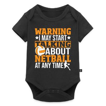 Love Netball Netball Player Gift - Baby Premium short-sleeve bodysuit - black - Front