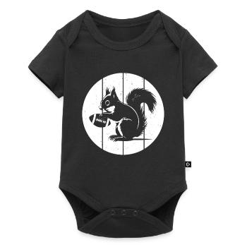 Écureuil de football américain Joueur de football Squirre - Body à manches courtes Premium Bébé - noir - Devant