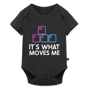 PC Joueur Vidéo Ordinateur Nerd Jeux WASD - Body à manches courtes Premium Bébé - noir - Devant