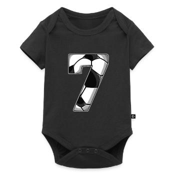 Football du 7e anniversaire - Body à manches courtes Premium Bébé - noir - Devant