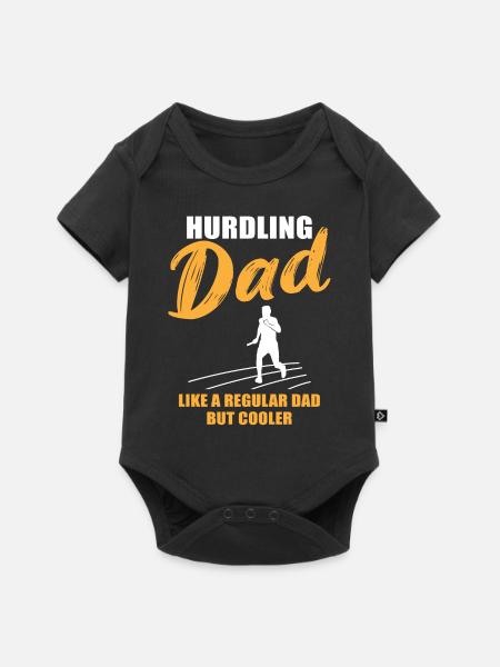 Cooler Läufer Papa Spruch - Baby Premium Kurzarmbody - Schwarz