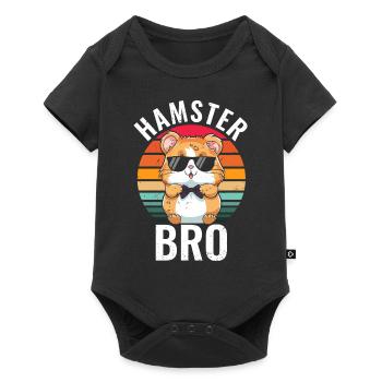 Hamster Bro T-shirt rétro - Body à manches courtes Premium Bébé - noir - Devant