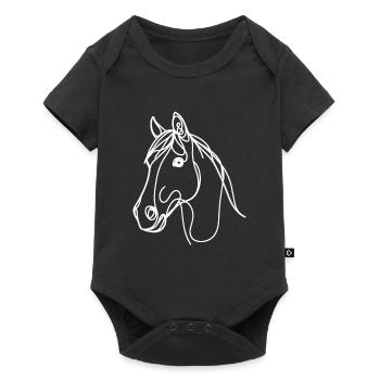 Linie Art Dad Mama - Morgan - Baby Premium Kurzarmbody - Schwarz - Vorne