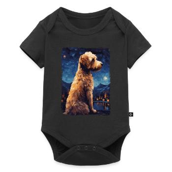 Lagotto Romagnolo Nuit étoilée - Body à manches courtes Premium Bébé - noir - Devant