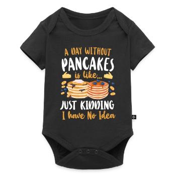 Amoureux des crêpes Les enfants Une journée sans - Body à manches courtes Premium Bébé - noir - Devant