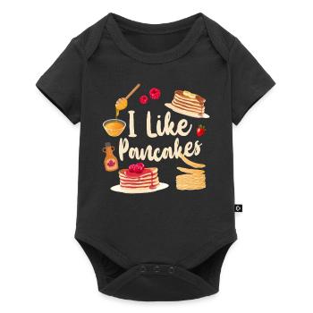 Amoureux des crêpes Les enfants J’aime les crêpes - Body à manches courtes Premium Bébé - noir - Devant