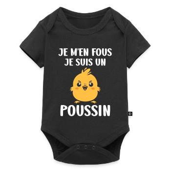 Humour petit poussin - Body à manches courtes Premium Bébé - noir - Devant