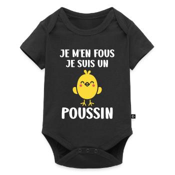 Humour petit poussin - Body à manches courtes Premium Bébé - noir - Devant