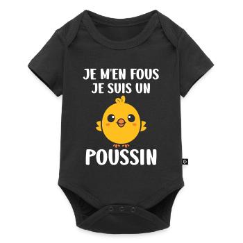 Humour bébé poussin - Body à manches courtes Premium Bébé - noir - Devant