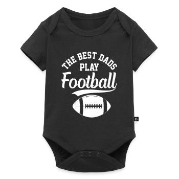 Papa joueur de football américain - Les meilleurs papas pla - Body à manches courtes Premium Bébé - noir - Devant