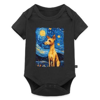 Lévrier italien Nuit étoilée - Body à manches courtes Premium Bébé - noir - Devant