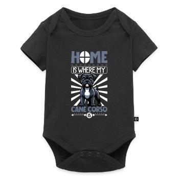 Home - Cane Corso - Baby Premium short-sleeve bodysuit - black - Front