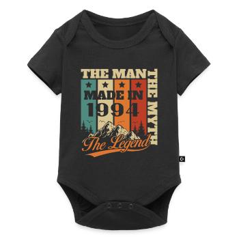 1994 Vintage né homme mythe légende - Body à manches courtes Premium Bébé - noir - Devant