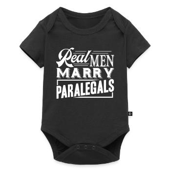 Paralegal Real Men Marry Paralegals - Baby Premium short-sleeve bodysuit - black - Front