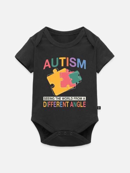 Autismus Unterstützung Design - Baby Premium Kurzarmbody - Schwarz