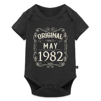 Vintage - Original depuis mai 1982 Anniversaire - Body à manches courtes Premium Bébé - noir - Devant