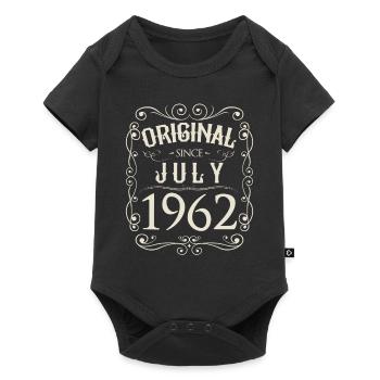 Vintage - Original depuis juillet 1962 Anniversaire - Body à manches courtes Premium Bébé - noir - Devant
