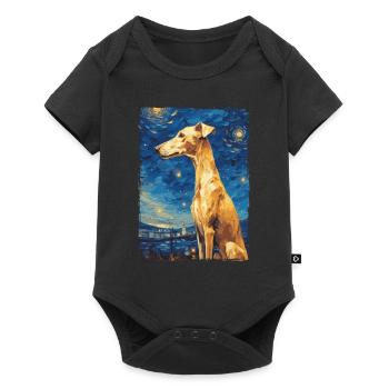 Galgo Español Starry Night - Baby Premium short-sleeve bodysuit - black - Front