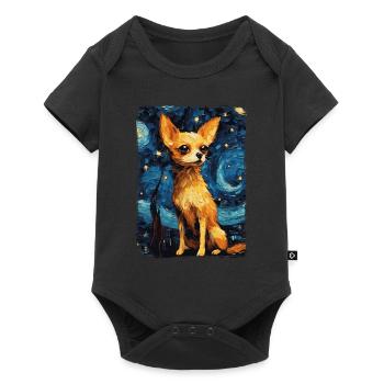 Chihuahua Starry Night - Baby Premium Kurzarmbody - Schwarz - Vorne