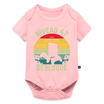 Level 47 Unlocked - Baby Premium short-sleeve bodysuit - rose - Front