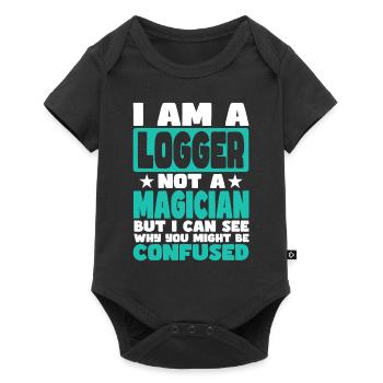 Logger - Baby Premium short-sleeve bodysuit - black - Front
