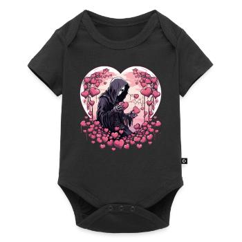 Grim Reaper Horror Valentines Kawaii Pastel Goth - Baby Premium Kurzarmbody - Schwarz - Vorne