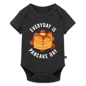 Pancake Lover Kids Every Day Is - Baby Premium short-sleeve bodysuit - black - Front