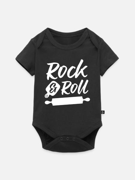 Bäcker Bäckerein Backwaren Backen Geschenk - Baby Premium Kurzarmbody - Schwarz