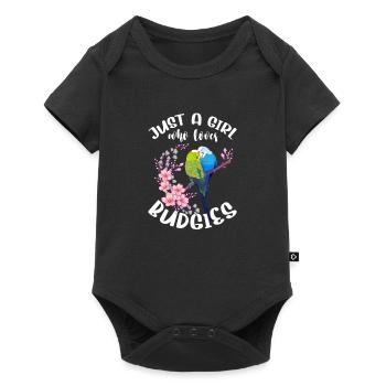 Perruche oiseau animal de compagnie perruche cadeau - Body à manches courtes Premium Bébé - noir - Devant