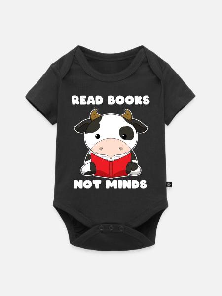 Kuhlesebuch Buchliebhaber - Baby Premium Kurzarmbody - Schwarz