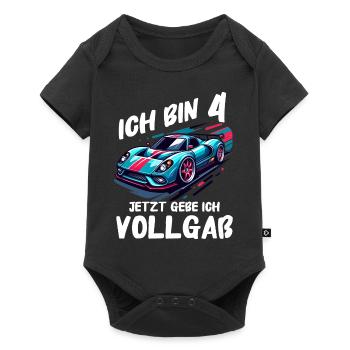Birthday Gift 4 Years Birthday Boy - Baby Premium short-sleeve bodysuit - black - Front