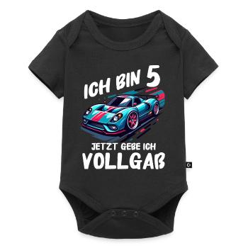 Birthday Gift 5 Years Birthday Boy - Baby Premium short-sleeve bodysuit - black - Front