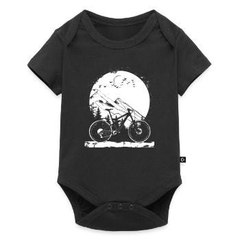 Mountain Bike Graphics - Baby Premium short-sleeve bodysuit - black - Front