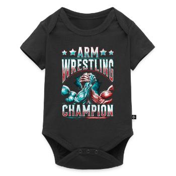 Champion de bras de fer d’Armdrücken - Body à manches courtes Premium Bébé - noir - Devant