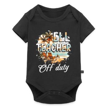 Professeur d’anglais Professeur d’anglais Vacances - Body à manches courtes Premium Bébé - noir - Devant