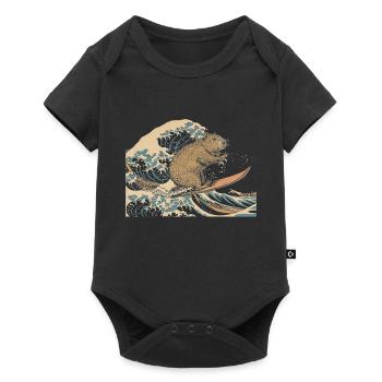 Capybara drôle cadeau - Body à manches courtes Premium Bébé - noir - Devant