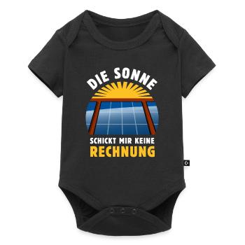 Die Sonne schickt keine Rechnung - Photovoltaik - Baby Premium Kurzarmbody - Schwarz - Vorne