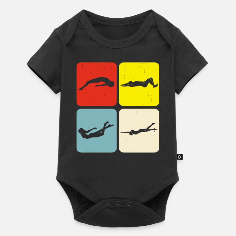 Natation Nageur - Body à manches courtes Premium Bébé - noir