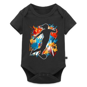Women's Soccer Women's Soccer Women's Girls Soccer - Baby Premium short-sleeve bodysuit - black - Front
